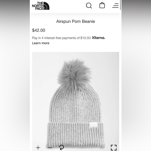 New The North Face Unisex Airspun Pom Beanie Hat TNF Light Grey Heather - Picture 2 of 4